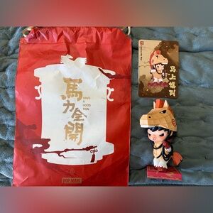 Pop Mart Hirono Luck on the Way Horse Costume Figure w/ Bag and card (no box)